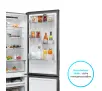 Lodówka Candy Fresco 300 CNCQ2T518EX Pełny No Frost 182,5cm Komora świeżości Platinum Inox