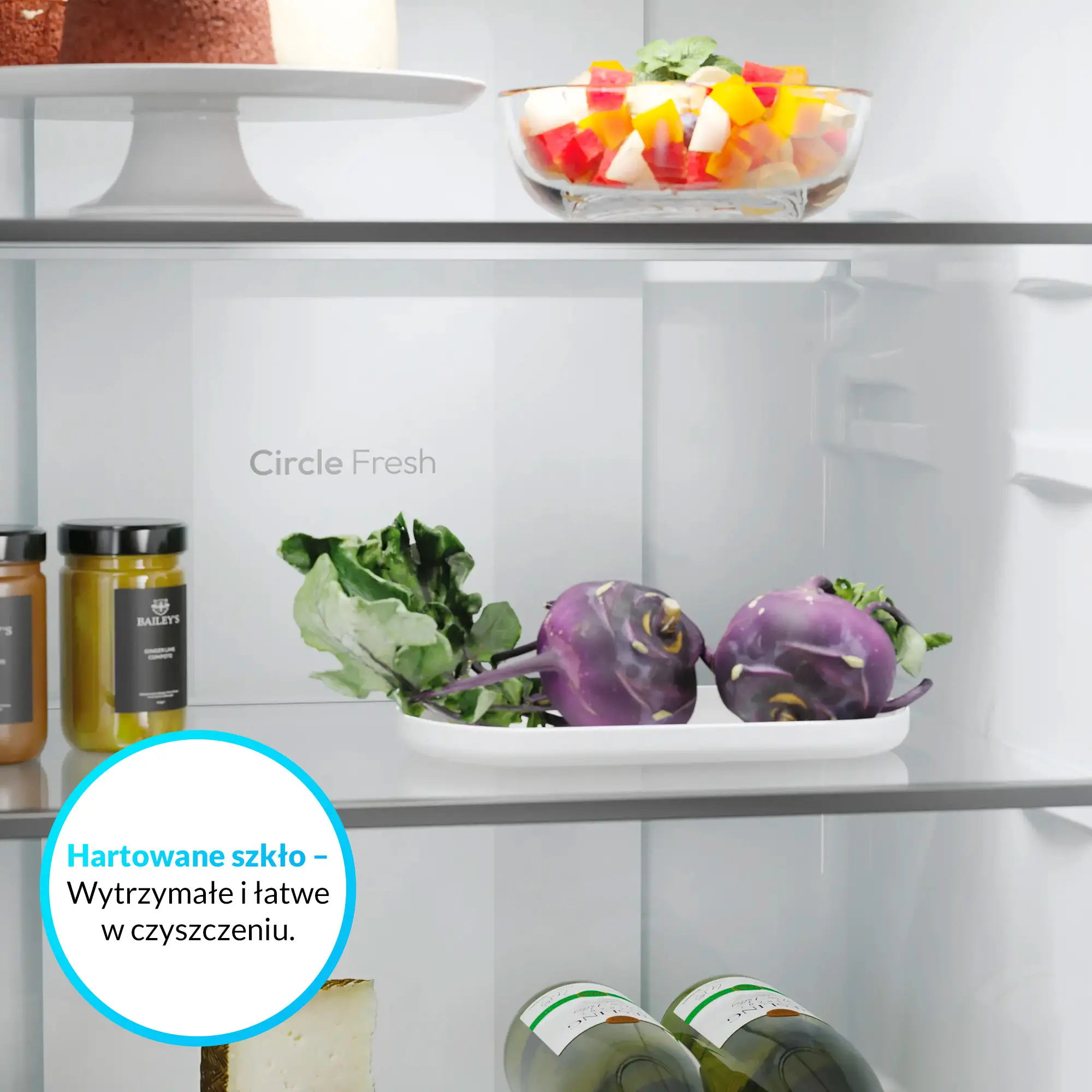 Lodówka Candy Fresco 300 CNCQ2T518EX Pełny No Frost 182,5cm Komora świeżości Platinum Inox