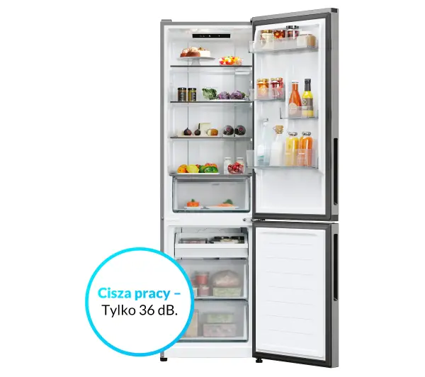Candy Fresco 300 CNCQ2T518EX Pełny No Frost 182,5cm Komora świeżości Platinum Inox - Kup na Raty - RRSO 0%