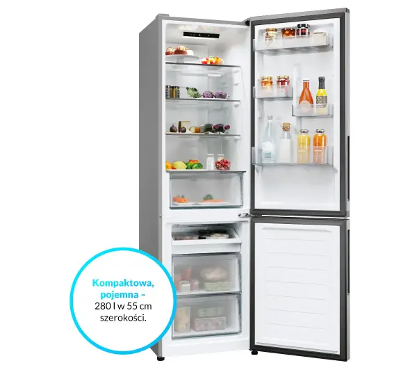 Candy Fresco 300 CNCQ2T518EX Pełny No Frost 182,5cm Komora świeżości Platinum Inox - Kup na Raty - RRSO 0%