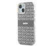 Etui DKNY IML Mono & Stripe MagSafe do iPhone 15 Beżowy