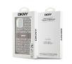 Etui DKNY IML Mono & Stripe MagSafe do iPhone 15 Beżowy