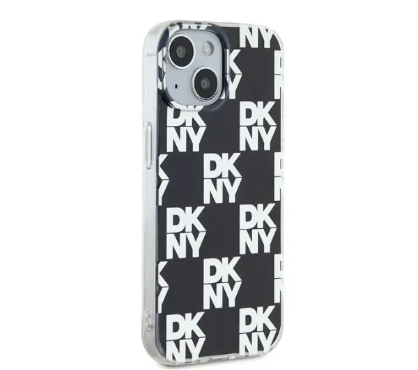 DKNY IML Checkered Mono Pattern do iPhone 15 Czarny