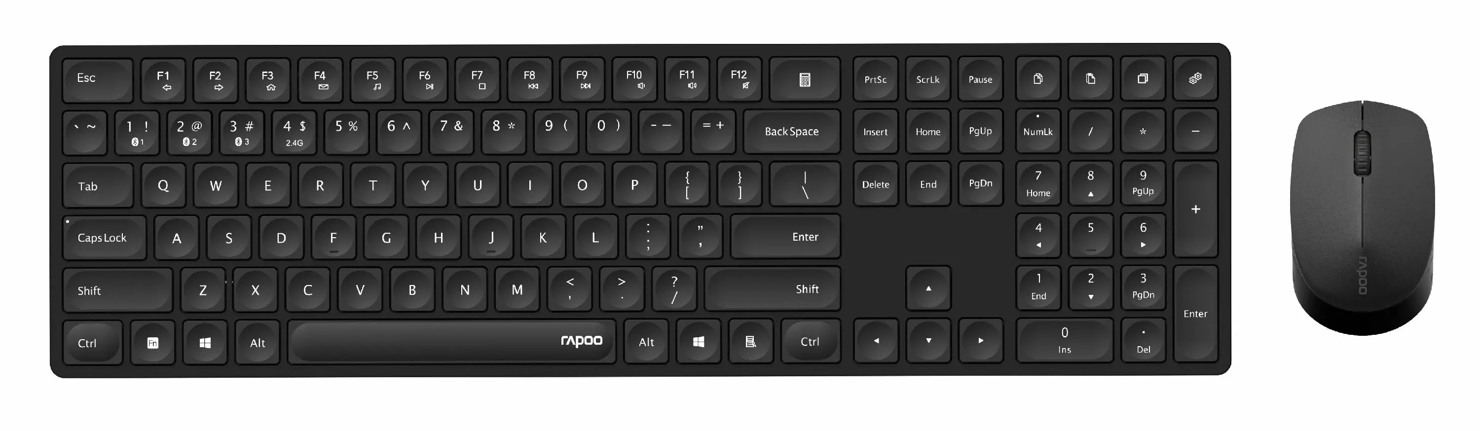 Zestaw Rapoo 8020M Czarny