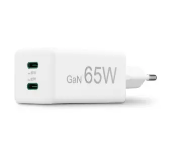 Ładowarka sieciowa Hama Mini 65W GAN PD/QC 2X USB-C Biały