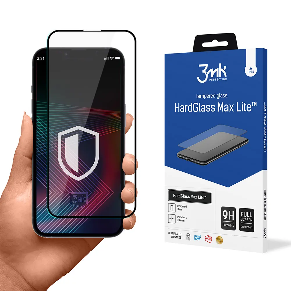 Szkło hartowane 3mk HardGlass Max Lite do iPhone 13 / 13 Pro / 14