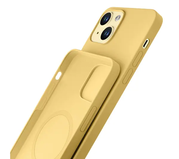 3mk Hardy Silicone MagCase do iPhone 15 Żółty