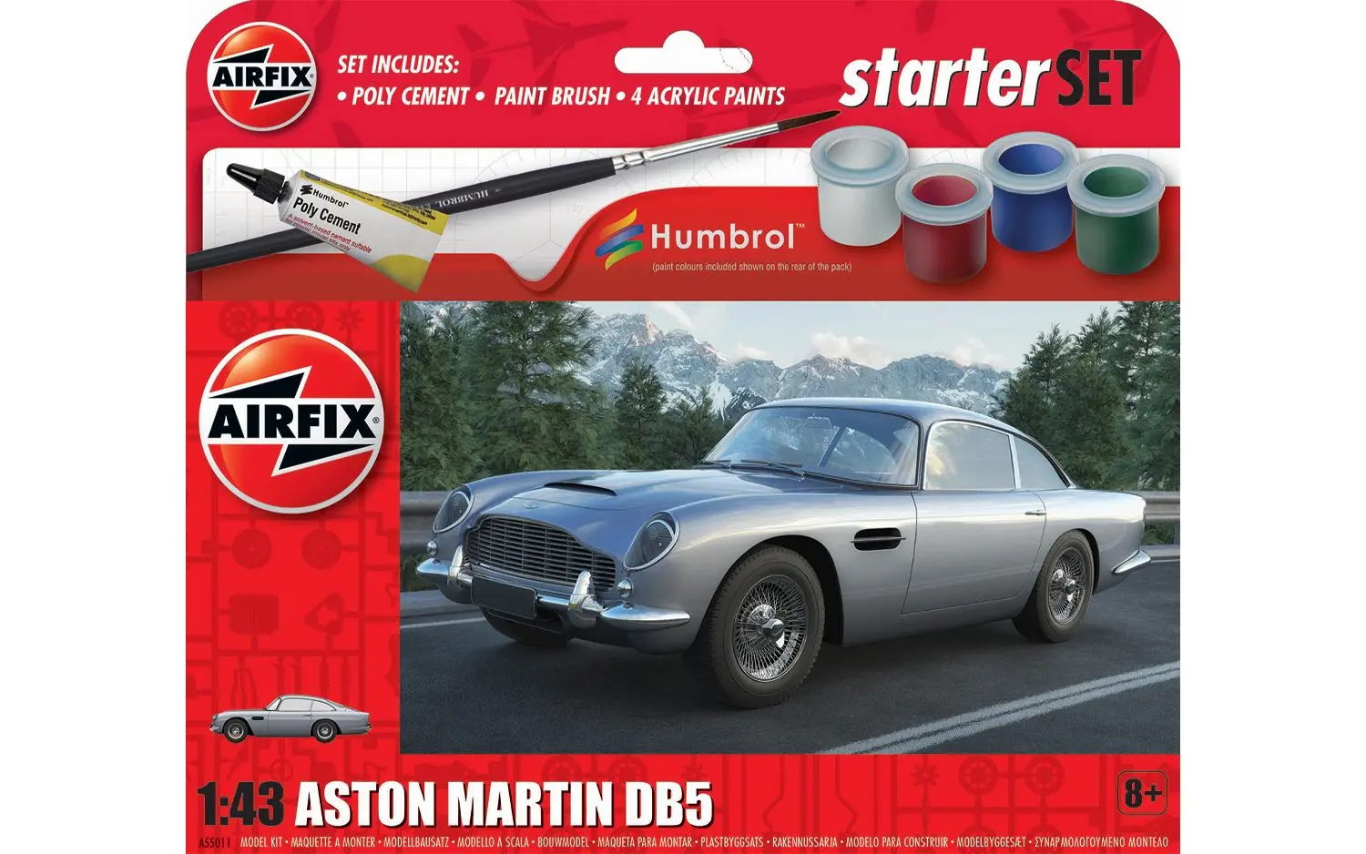 Model do sklejania Airfix A55011 Starter Set - Aston Martin DB5