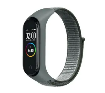 Pasek Beline do Mi Band 7/6/5/4/3 NylonLoop Szary