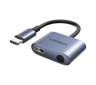 UGREEN CM231 USB-C do mini jack 3.5mm Szary