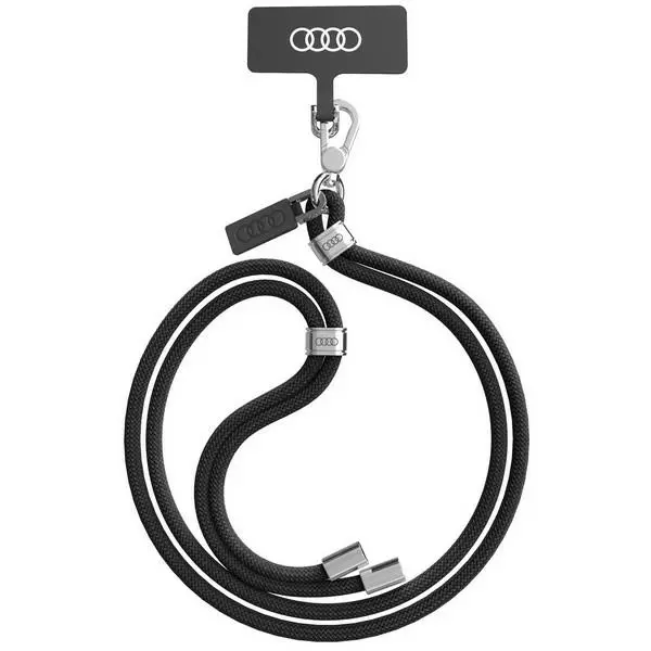 Smycz do telefonu AUDI uniwersalna 120cm 6mm crossbody Czarny
