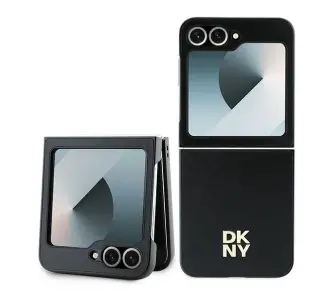 Etui DKNY Lether Matal Stack Logo DKHCZF6PSMCSLK do Samsung Galaxy Z Flip6