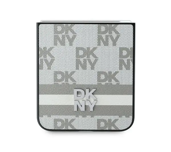 DKNY Printed Stripes do Z Flip 6 Beżowy
