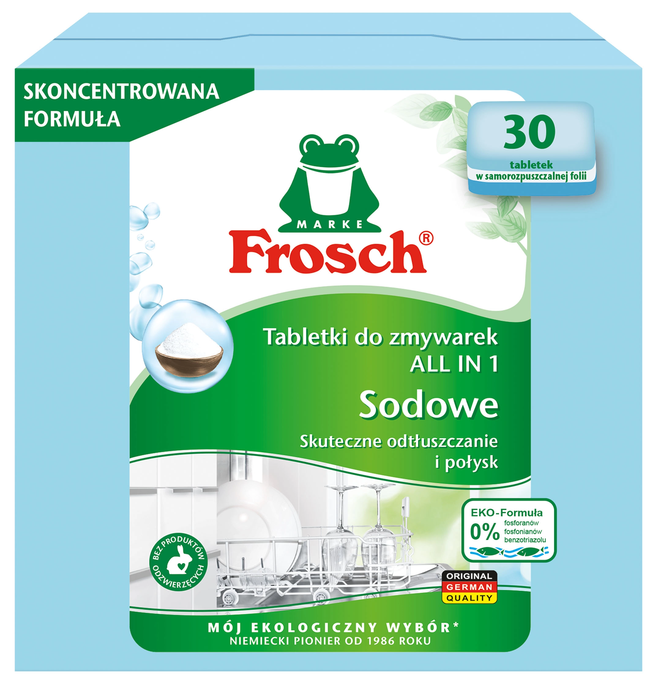 Tabletki do zmywarki Frosch All in 1 sodowe 30szt.