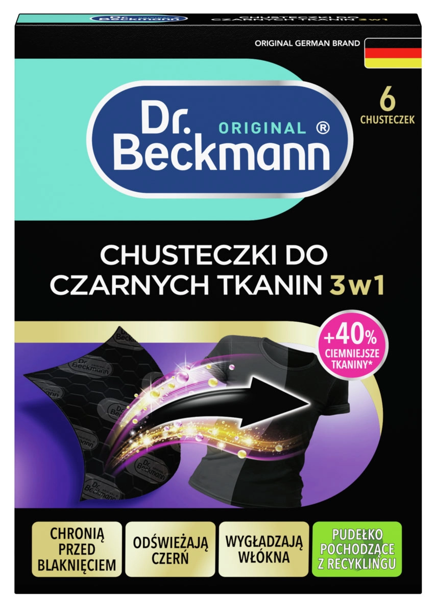 Chusteczki do prania Dr. Beckmann do czarnych tkanin 3w1 6szt