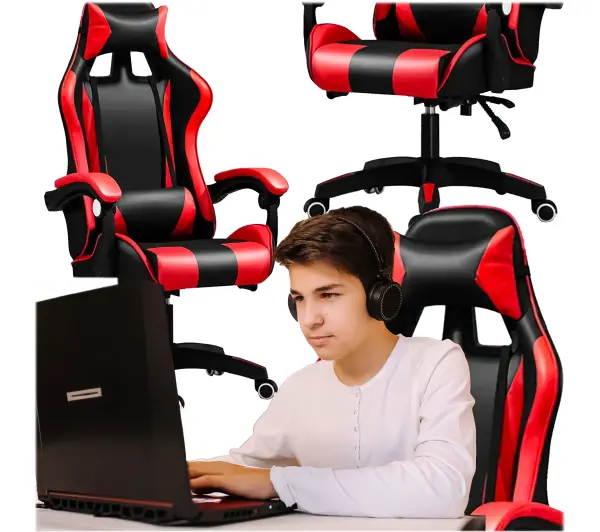 Extralink G-522 Gamingowy do 150kg Skóra ECO Czarno-czerwony - Kup na Raty - RRSO 0%