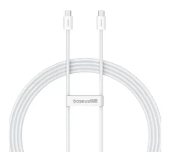 Kabel Baseus USB-C do USB-C Superior 2 100W 2m Biały