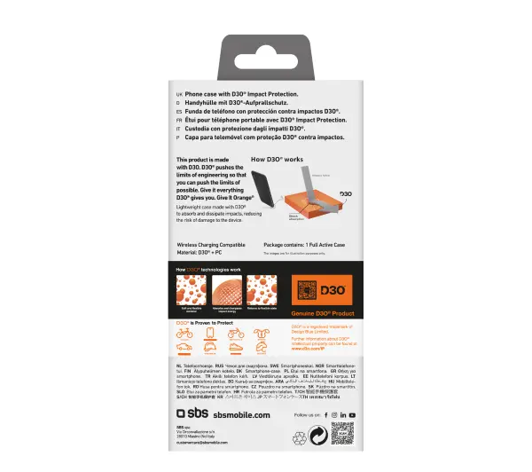 SBS D3O do iPhone 16 Pro Max Czarny
