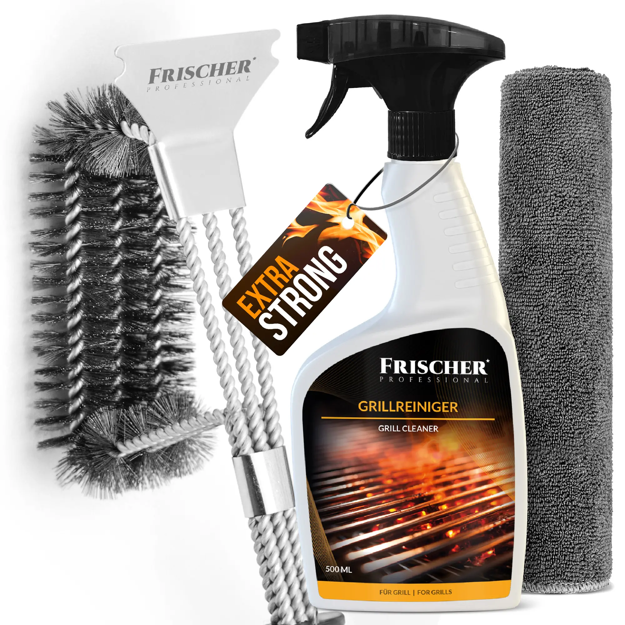 Zestaw do czyszczenia Frischer Płyn 500ml + Gąbka + Szczotka