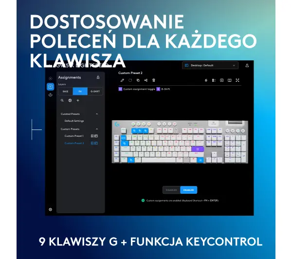 Logitech G915 X Lightspeed Tactile US INTL Biały - Kup na Raty - RRSO 0%