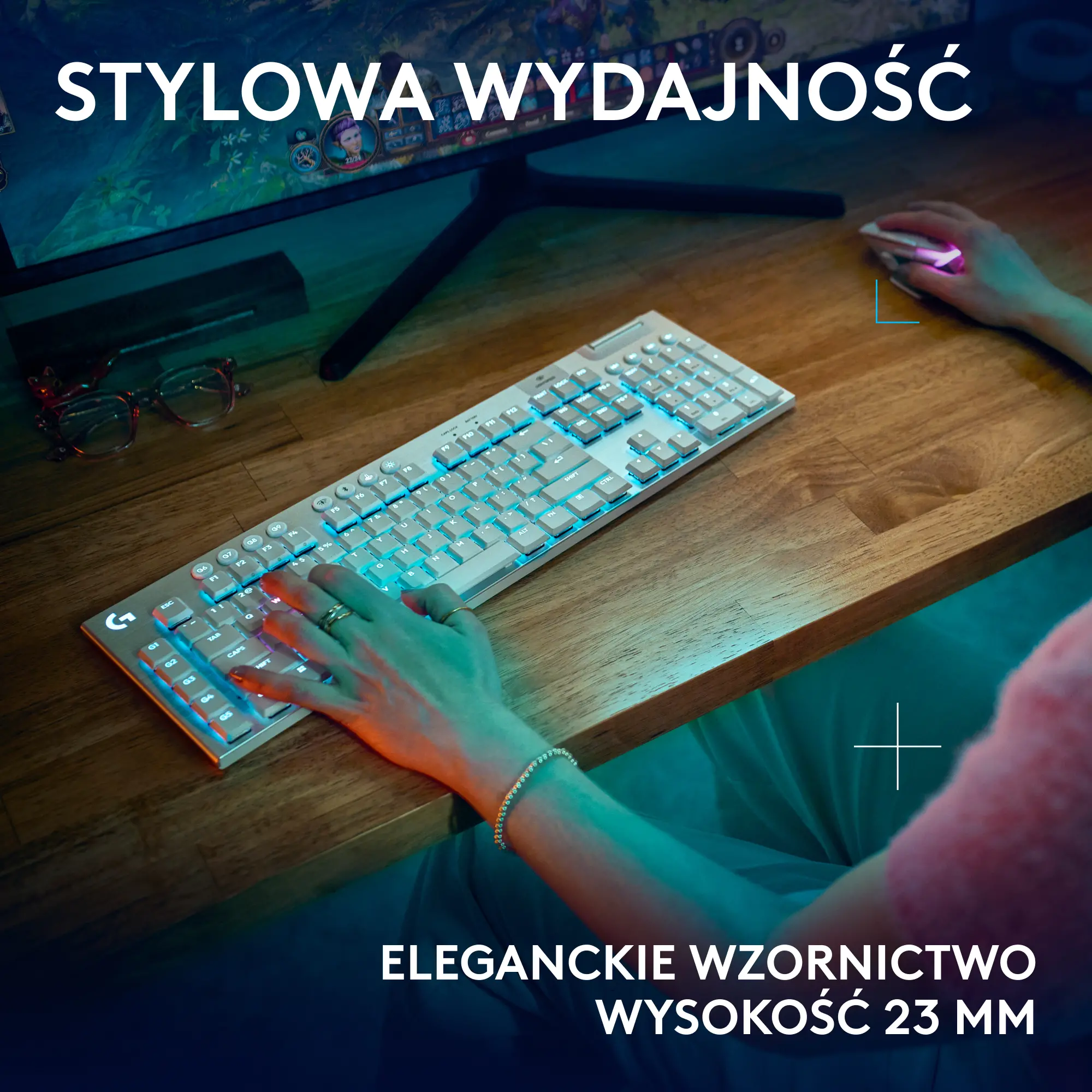 Klawiatura mechaniczna Logitech G915 X Lightspeed Tactile US INTL