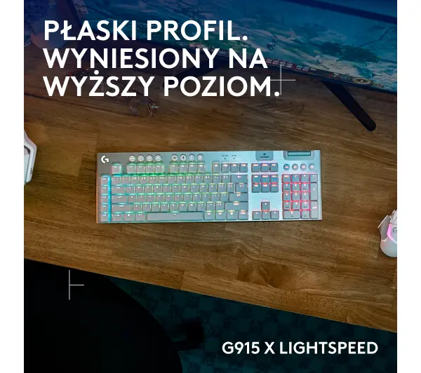 Logitech G915 X Lightspeed Tactile US INTL Biały - Kup na Raty - RRSO 0%