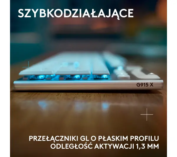 Logitech G915 X Lightspeed Tactile US INTL Biały - Kup na Raty - RRSO 0%