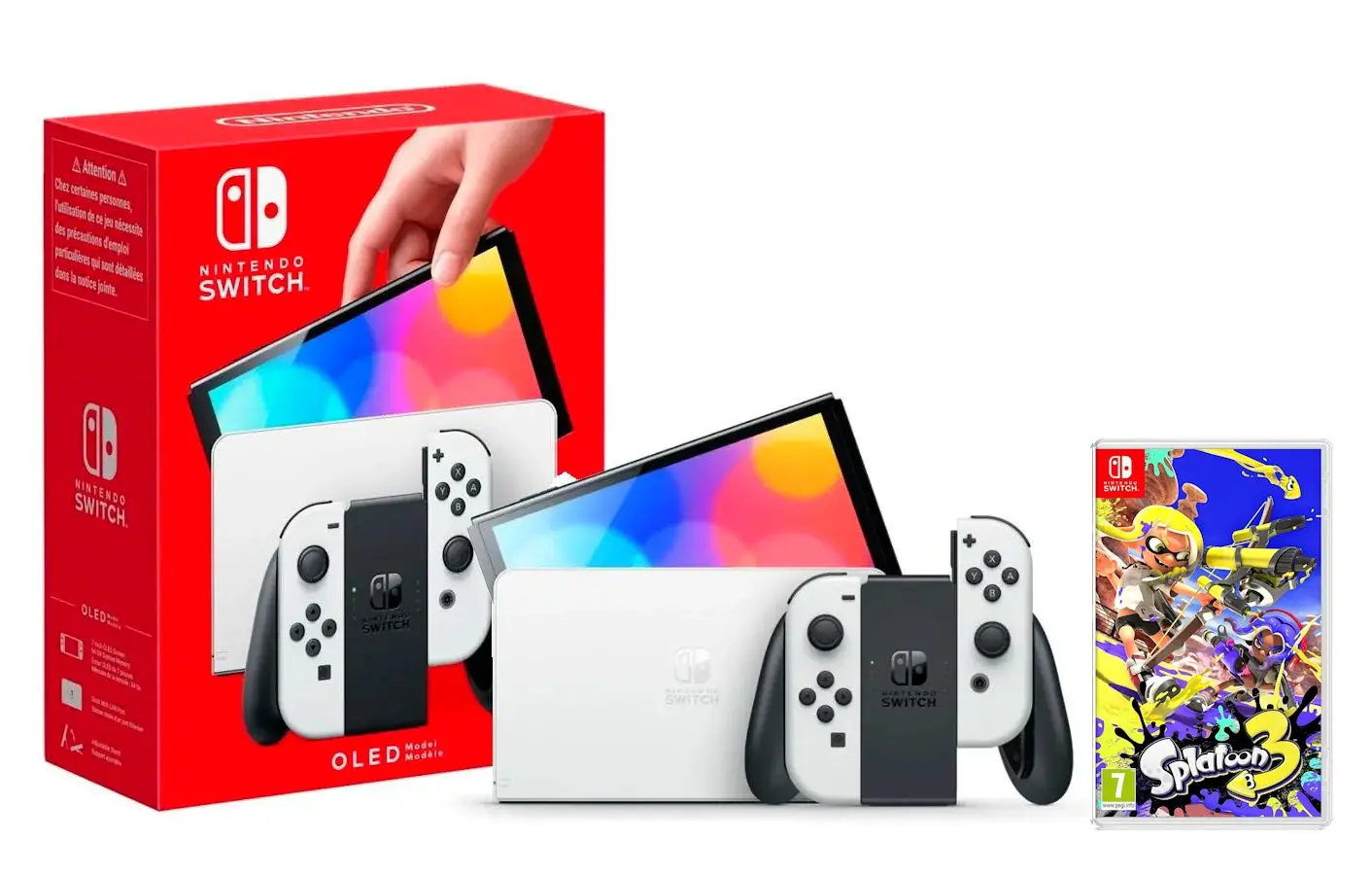 Konsola Nintendo Switch OLED Biały + Splatoon 3