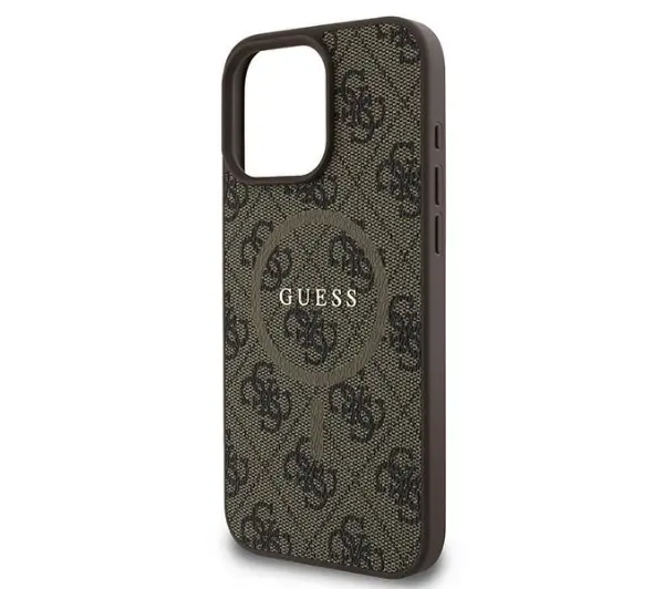 Guess hardcase 4G Ring Classic Logo MagSafe  iPhone 16 Pro Brązowy