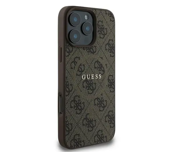 Guess hardcase 4G Ring Classic Logo MagSafe  iPhone 16 Pro Brązowy