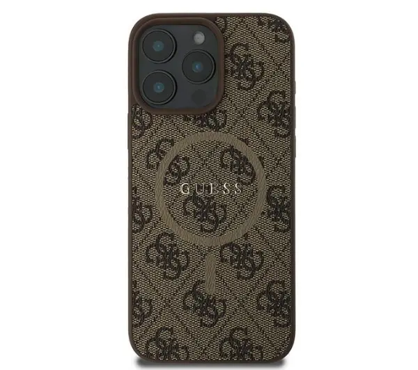 Guess hardcase 4G Ring Classic Logo MagSafe  iPhone 16 Pro Brązowy