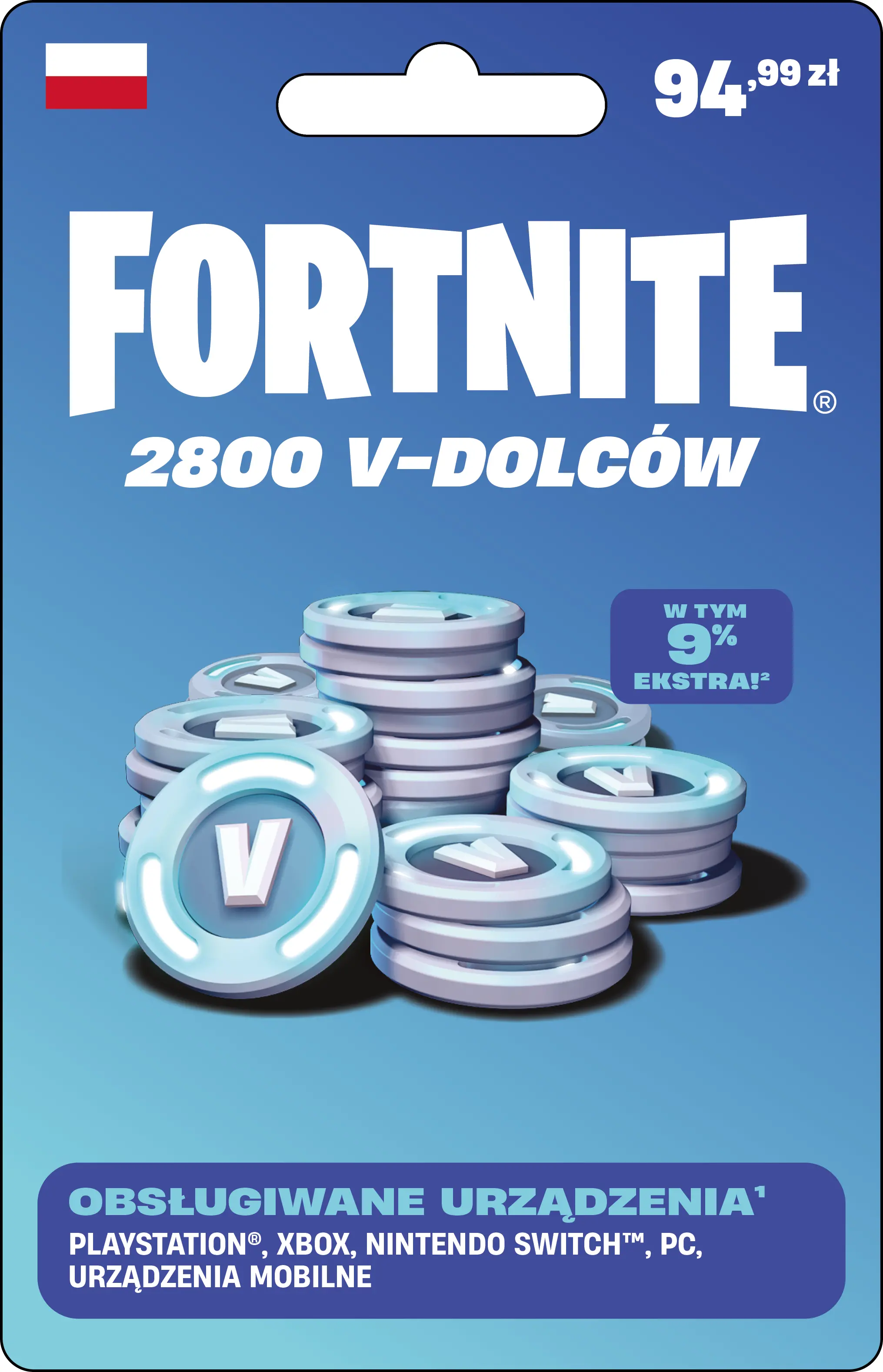 Doładowanie Fortnite 2800 V-dolców [bon agencyjny] Obecnie dostępne tylko w sklepach stacjonarnych