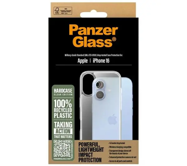 PanzerGlass HardCase do iPhone 16 Przezroczysty