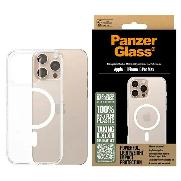 Etui PanzerGlass HardCase MagSafe do iPhone 16 Pro Max Przezroczysto-biały