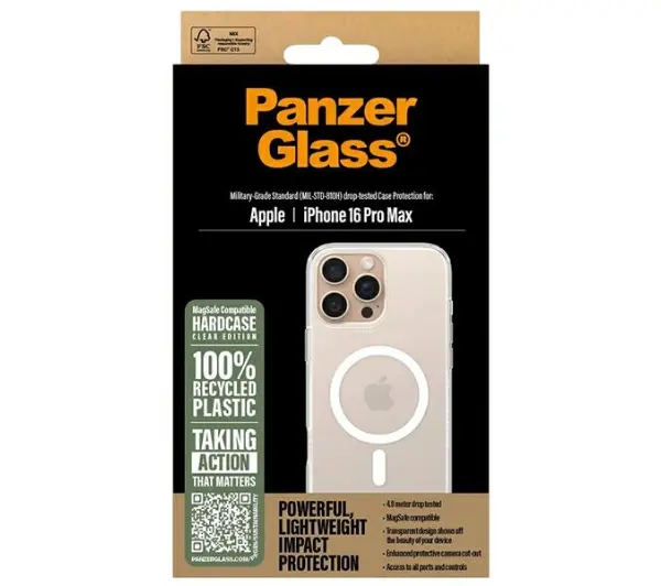 PanzerGlass HardCase MagSafe do iPhone 16 Pro Max Przezroczysto-biały