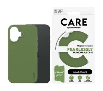 Etui PanzerGlass Fearlessly Fashionable MagSafe do iPhone 16 Zielony