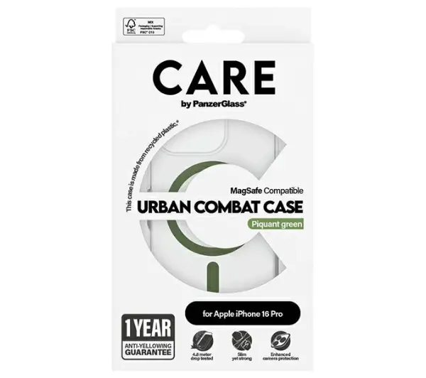 PanzerGlass Flagship Case MagSafe do iPhone 16 Pro Zielony