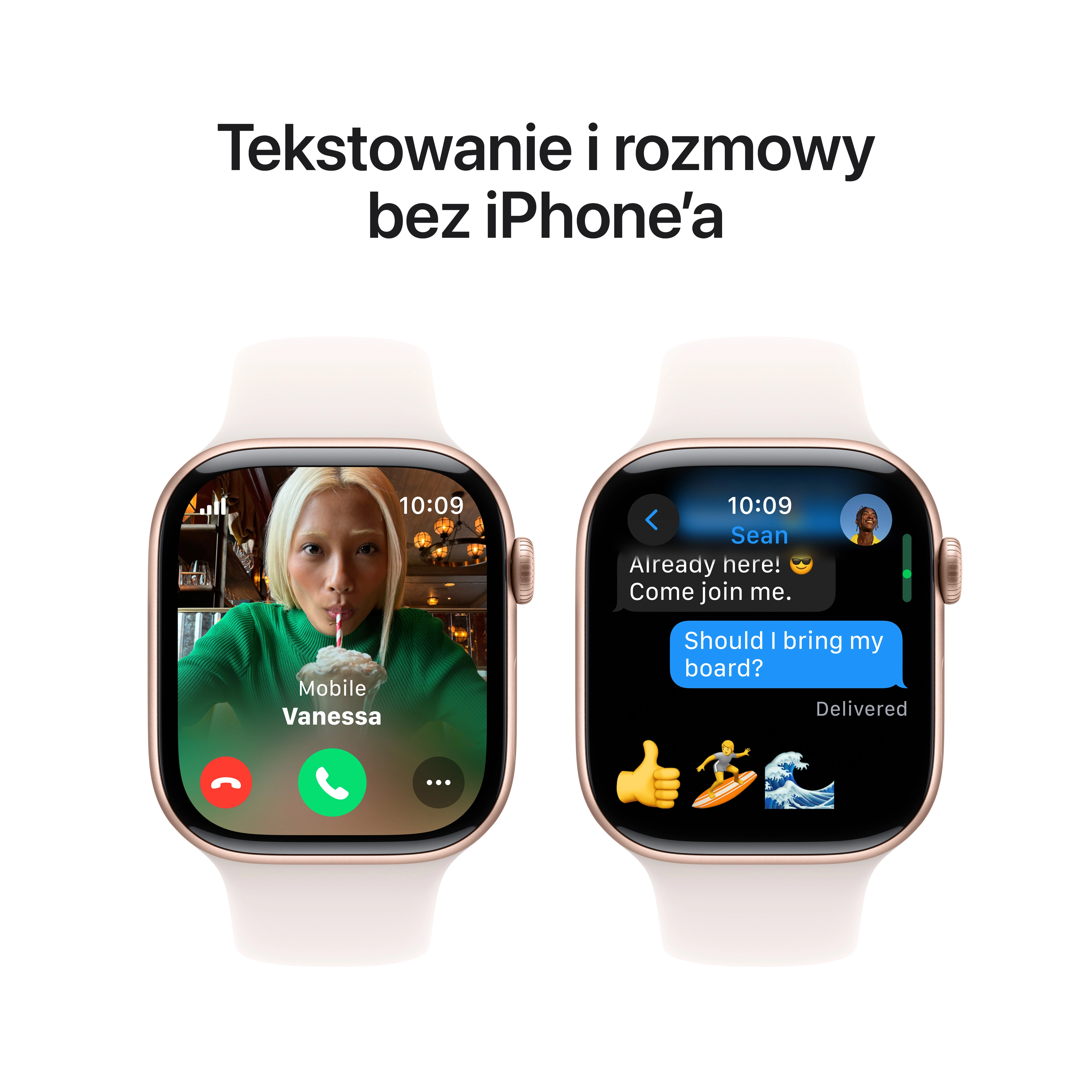 Apple Watch Series 10 GPS  42mm aluminium różowe złoto pasek sportowy w kolorze łagodnego różu M/L