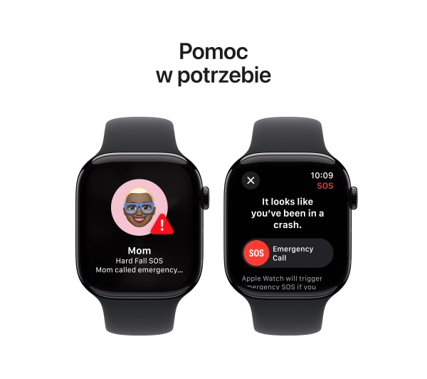 Apple Watch Series 10 GPS AI 42mm aluminium onyks pasek sportowy czarny S/M - Kup na Raty - RRSO 0%