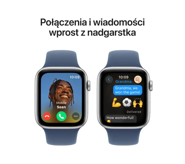 Apple Watch SE GPS + Cellular koperta 40mm aluminium srebrny pasek sportowy denim M/L - Kup na Raty - RRSO 0%