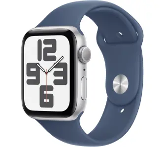 Apple Watch SE GPS + Cellular koperta 40mm aluminium srebrny pasek sportowy denim M/L