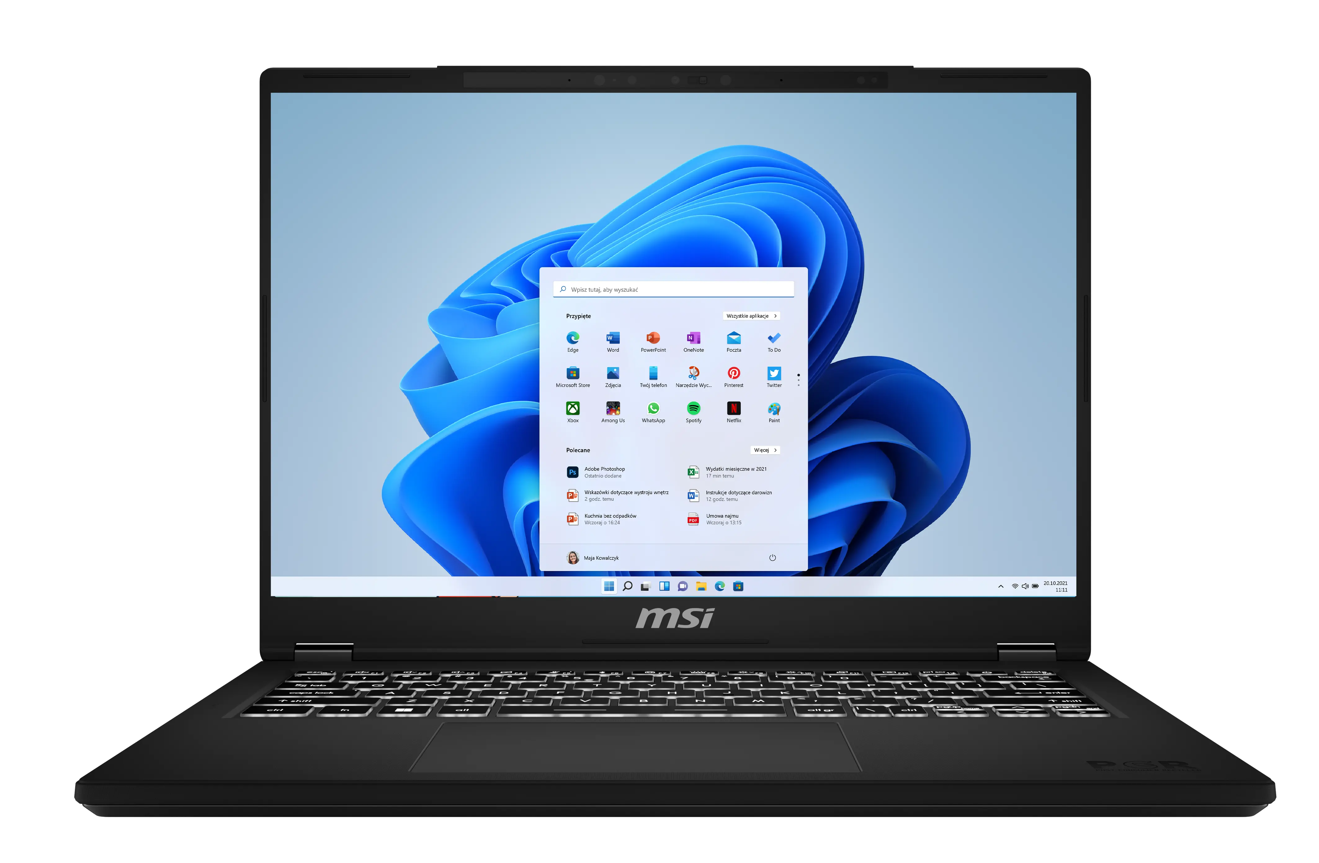 Laptop ultrabook MSI Modern 14 H D13MG-095PL 14" i5-13420H 16GB RAM 512GB Dysk SSD Win11 Czarny