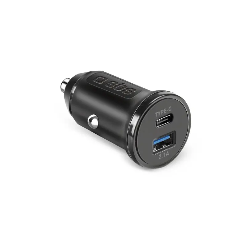 Ładowarka samochodowa SBS USB-C USB-A 10W 2.1A Czarny
