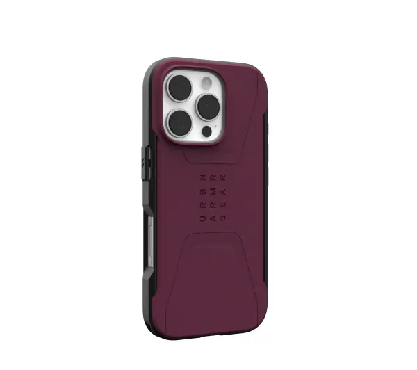 UAG Civilian Case Magsafe do iPhone 16 Pro Bordowy