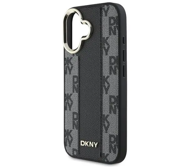DKNY Checkered Pattern MagSafe do iPhone 16 Plus Czarny