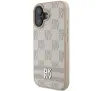 Etui DKNY Checkered Pattern & Printed Stripes do iPhone 16 Różowy