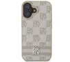 Etui DKNY Checkered Pattern & Printed Stripes do iPhone 16 Różowy