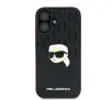 Etui Karl Lagerfeld Monogram Karl Head Pin do iPhone 16 Czarny