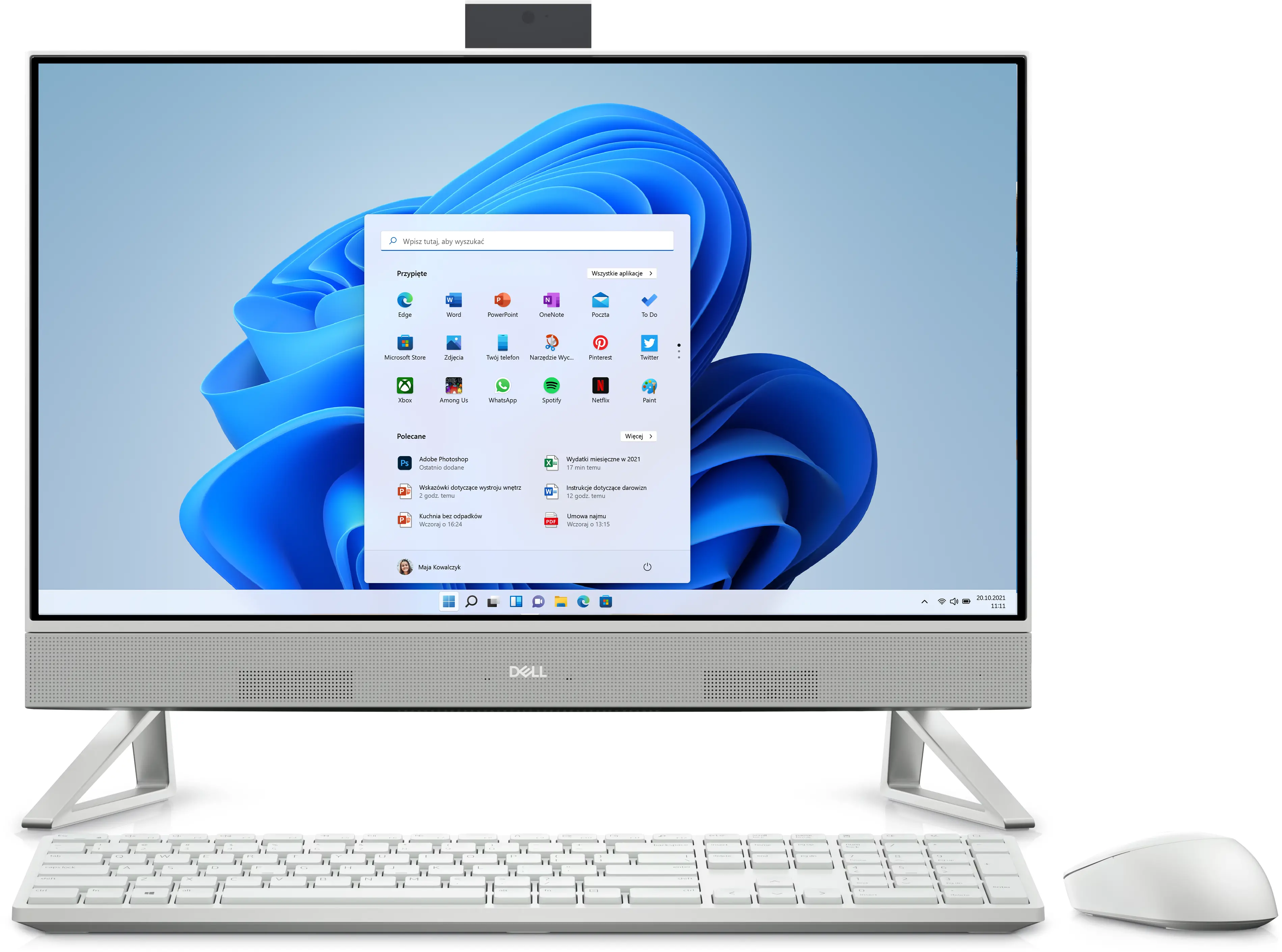 Komputer Dell Inspiron 24 AiO 5430-2376 Ultra 7 150U 23,8" 16GB RAM 1TB Dysk SSD Win11 Pro Biały