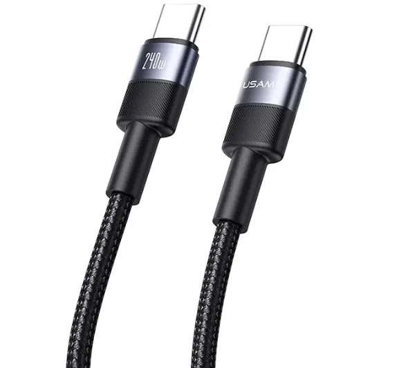 USAMS USB-C do USB-C 240W1,2m SY Series Czarny